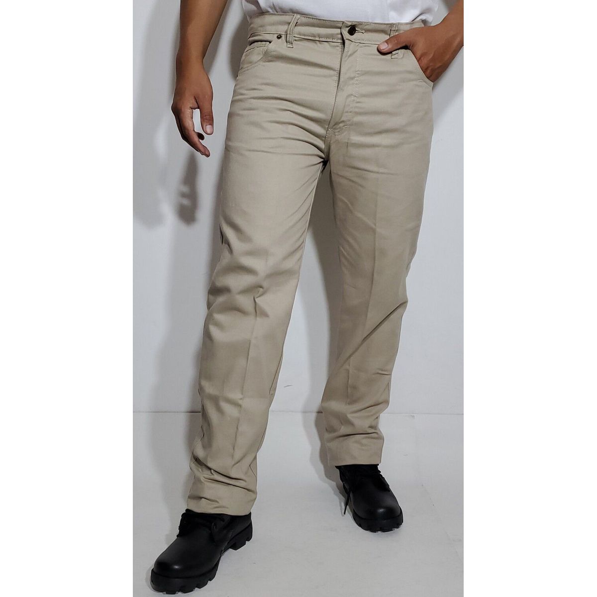 GENERICO - PANTALON DRILL CLASICO 100 % ALGODON - HOMBRE