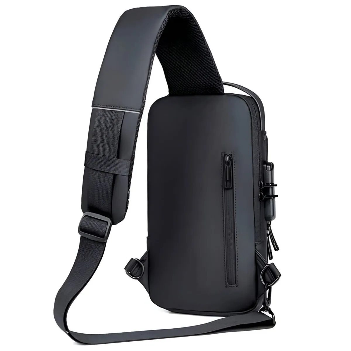 GENERICO - Pechera Morral Hombre  Antirrobo Usb Impermeable Bandolera