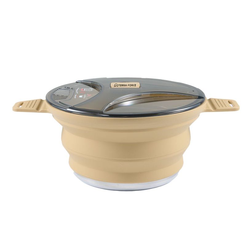 TERRA FORCE - Olla Camping Plegable Silicona L
