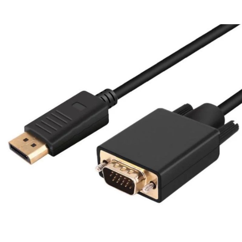 GENERICO - CABLE DISPLAYPORT A VGA MACHO 18M NEGRO
