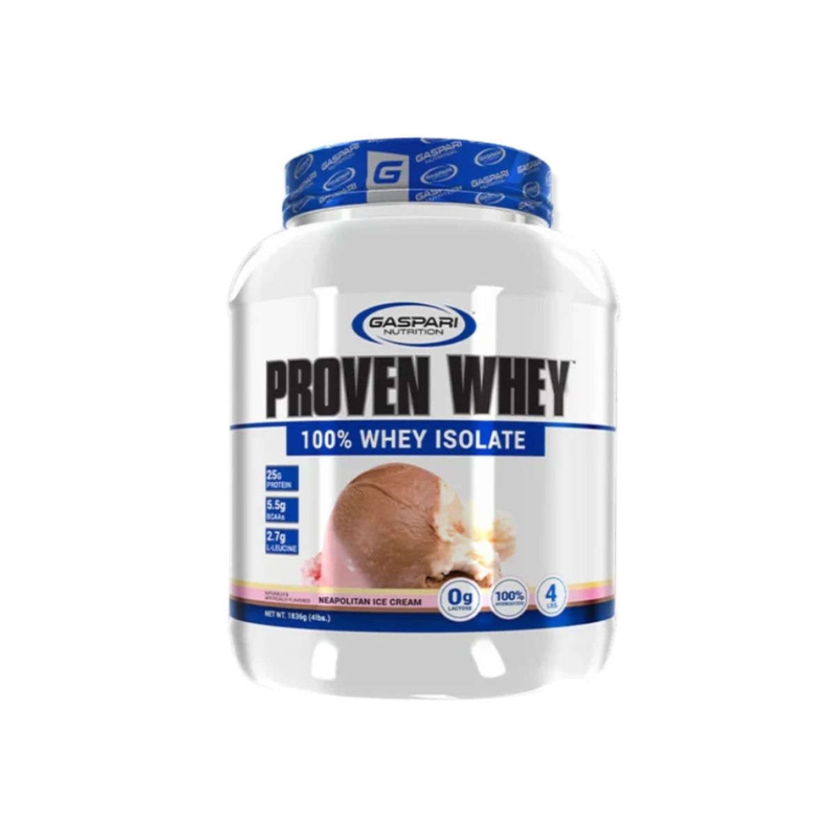 GASPARI NUTRITION - Proteina Proven Whey Isolatada Gaspari Nutrition 4 libras Napolitano