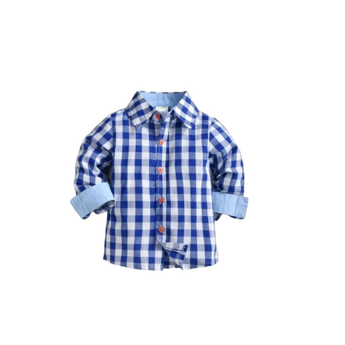 GENERICO - Camisa de cuadros Celeste