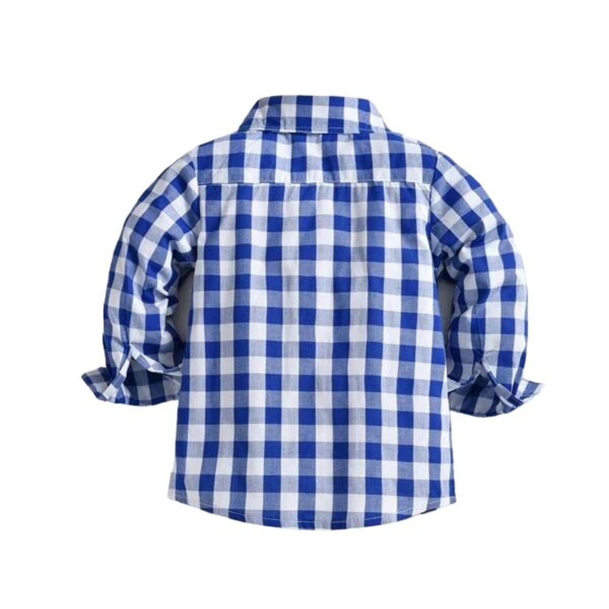 GENERICO - Camisa de cuadros Celeste