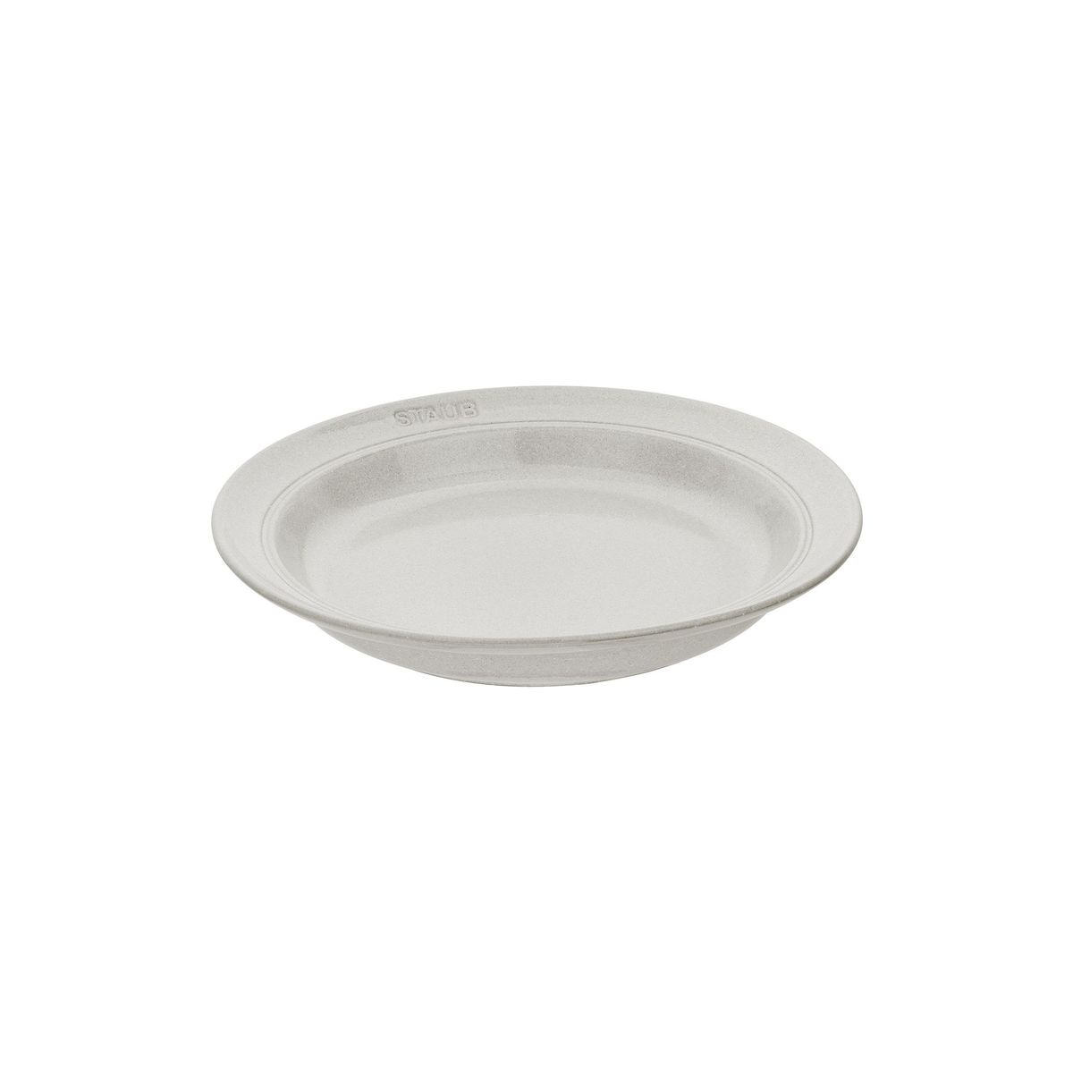 STAUB - Plato Hondo 24cm de Cerámica Color Trufa Blanca  Staub