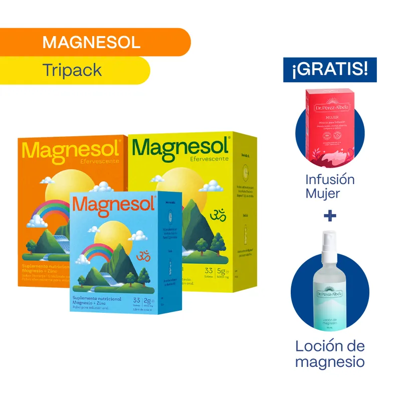 MAGNESOL - Pack 3 Cajas Magnesol Surtido - Magnesio + Zinc