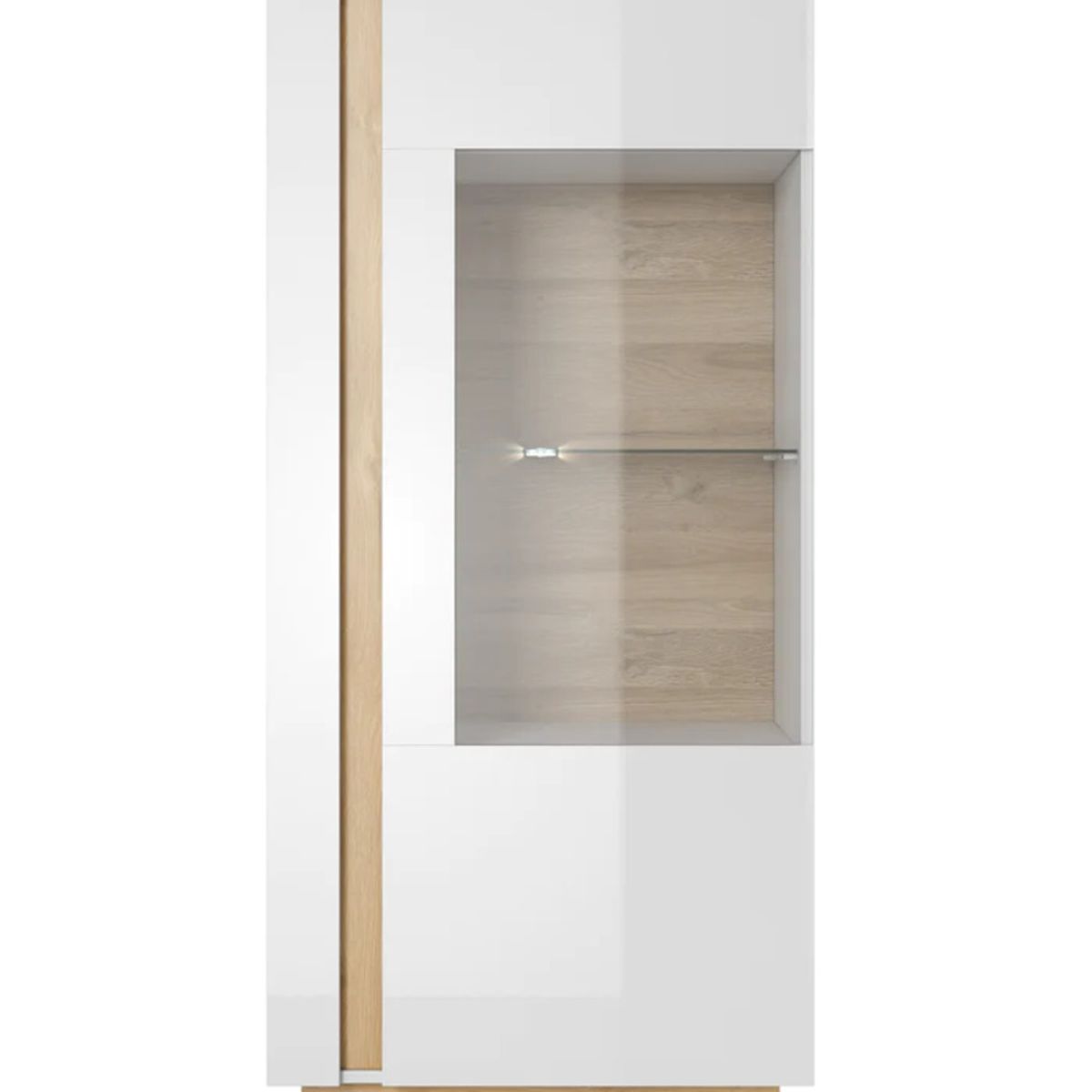 TU MESITA - Vitrina Alta 1 puerta Odisey color BlancoDuna TU MESITA