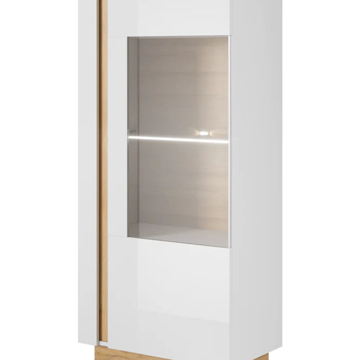 TU MESITA - Vitrina Alta 1 puerta Odisey color BlancoDuna TU MESITA