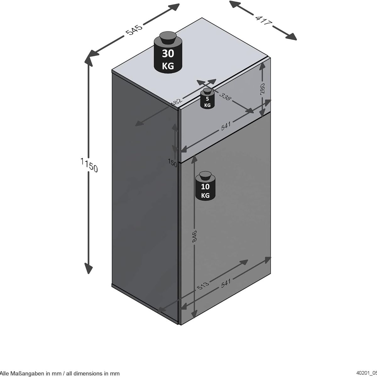 TU MESITA - Aparador Recibidor Fendy 1 puerta 1 cajones color Blanco TU MESITA