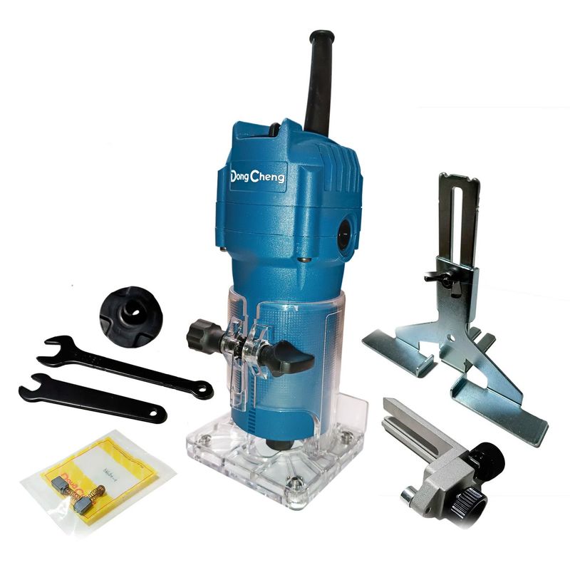 DONGCHENG - Fresadora Ruteadora Refiladora Tupi Mano 1 / 4" Dongcheng DMP03-6 530W