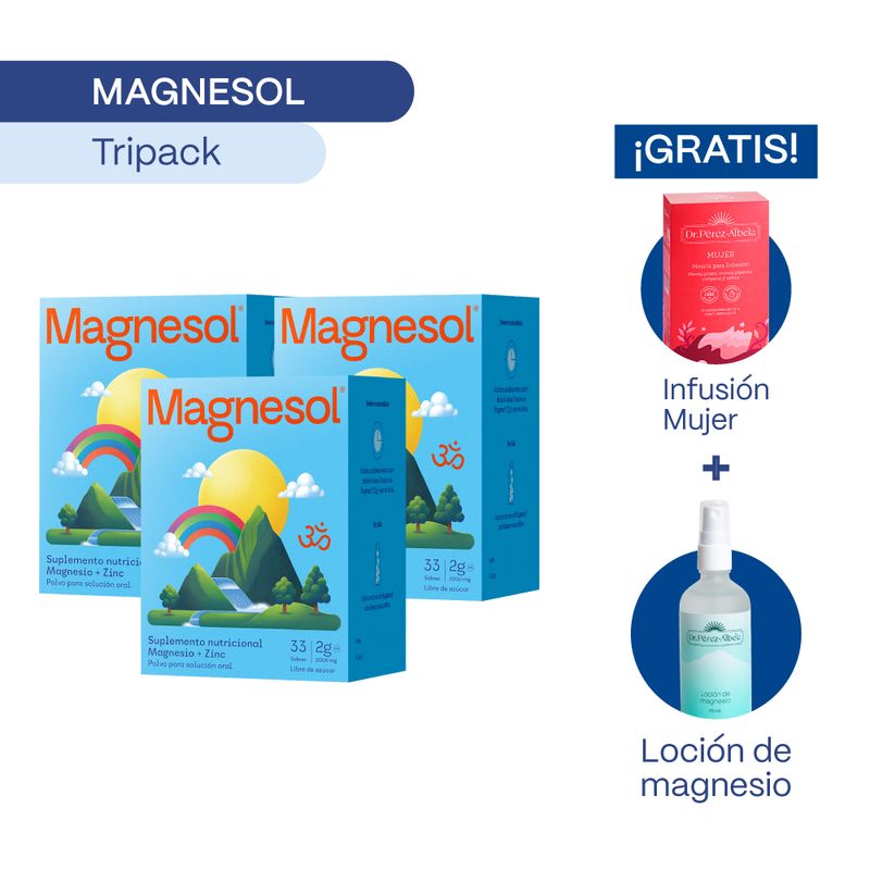 MAGNESOL - Pack 3 Cajas Magnesol Clásico - Magnesio + Zinc