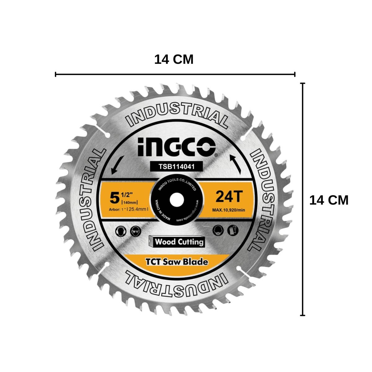 INGCO TOOLS - Disco de sierra circular 24 dientes 5 1/2" ingco
