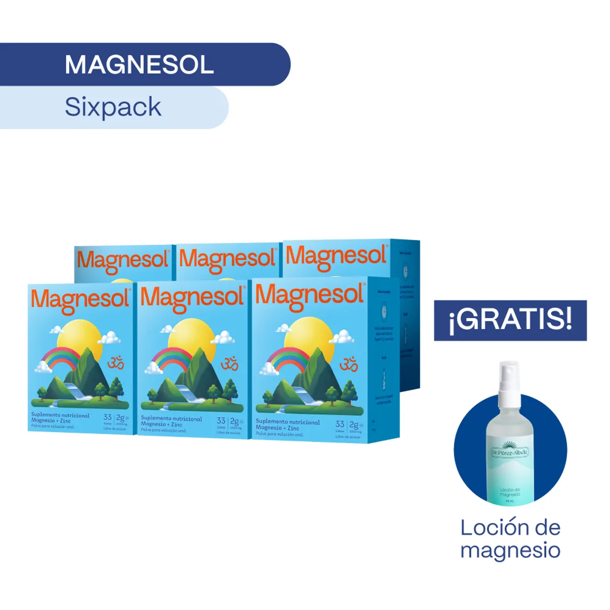 MAGNESOL - Pack 6 Cajas Magnesol Clásico - Magnesio + Zinc