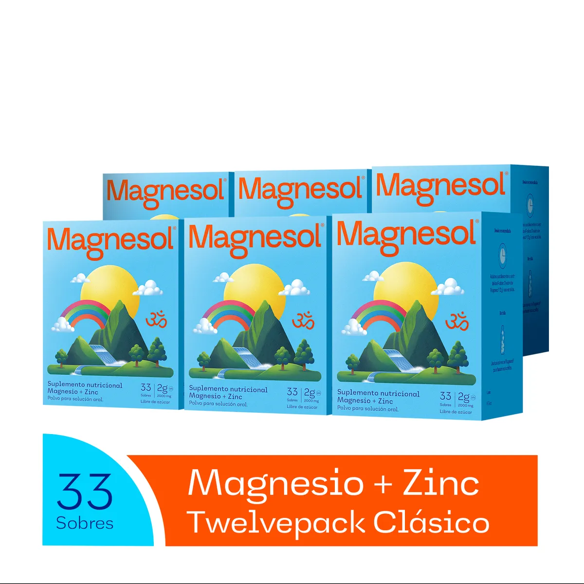 MAGNESOL - Pack 6 Cajas Magnesol Clásico - Magnesio + Zinc