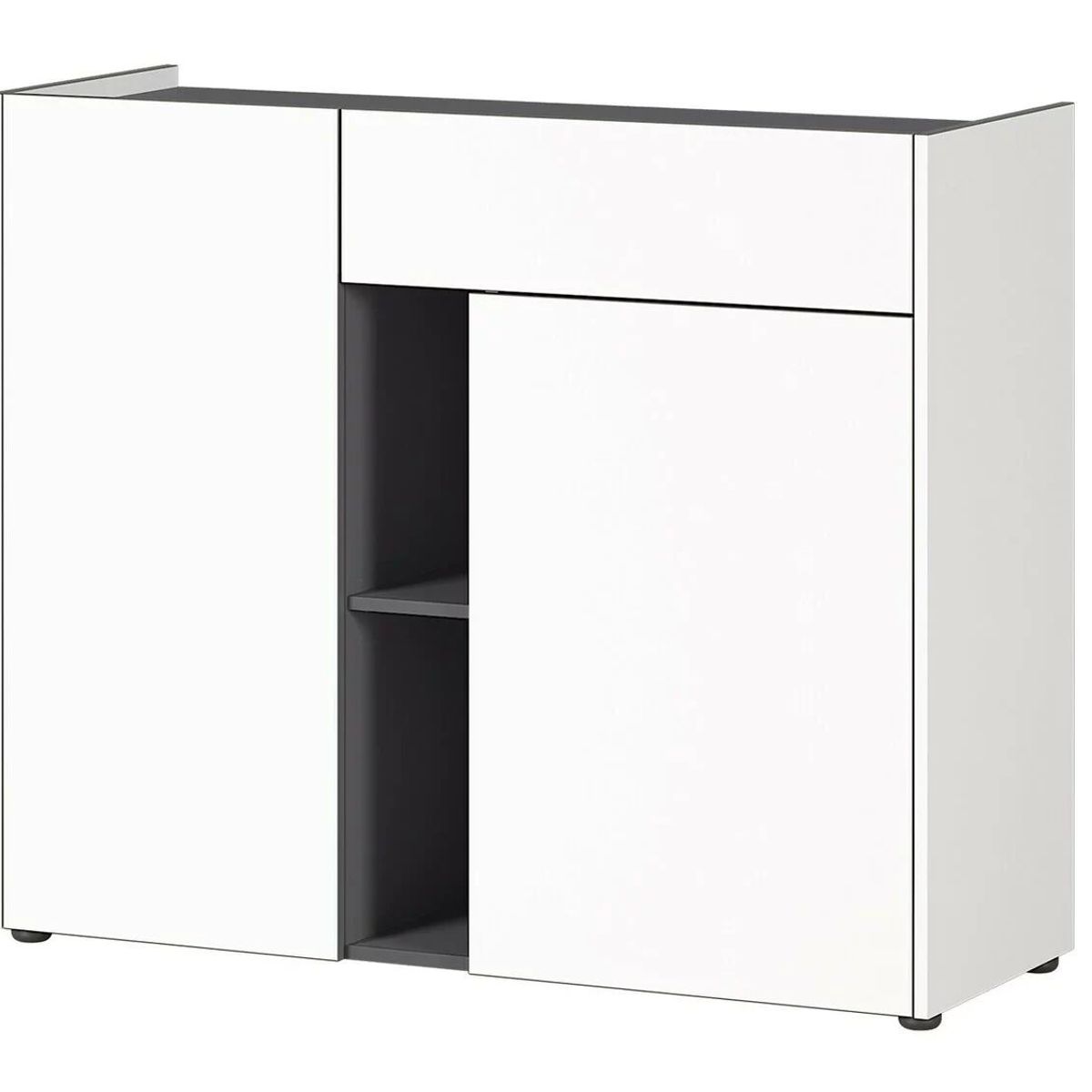 TU MESITA - Aparador Recibidor Mujica color BlancoGris TU MESITA