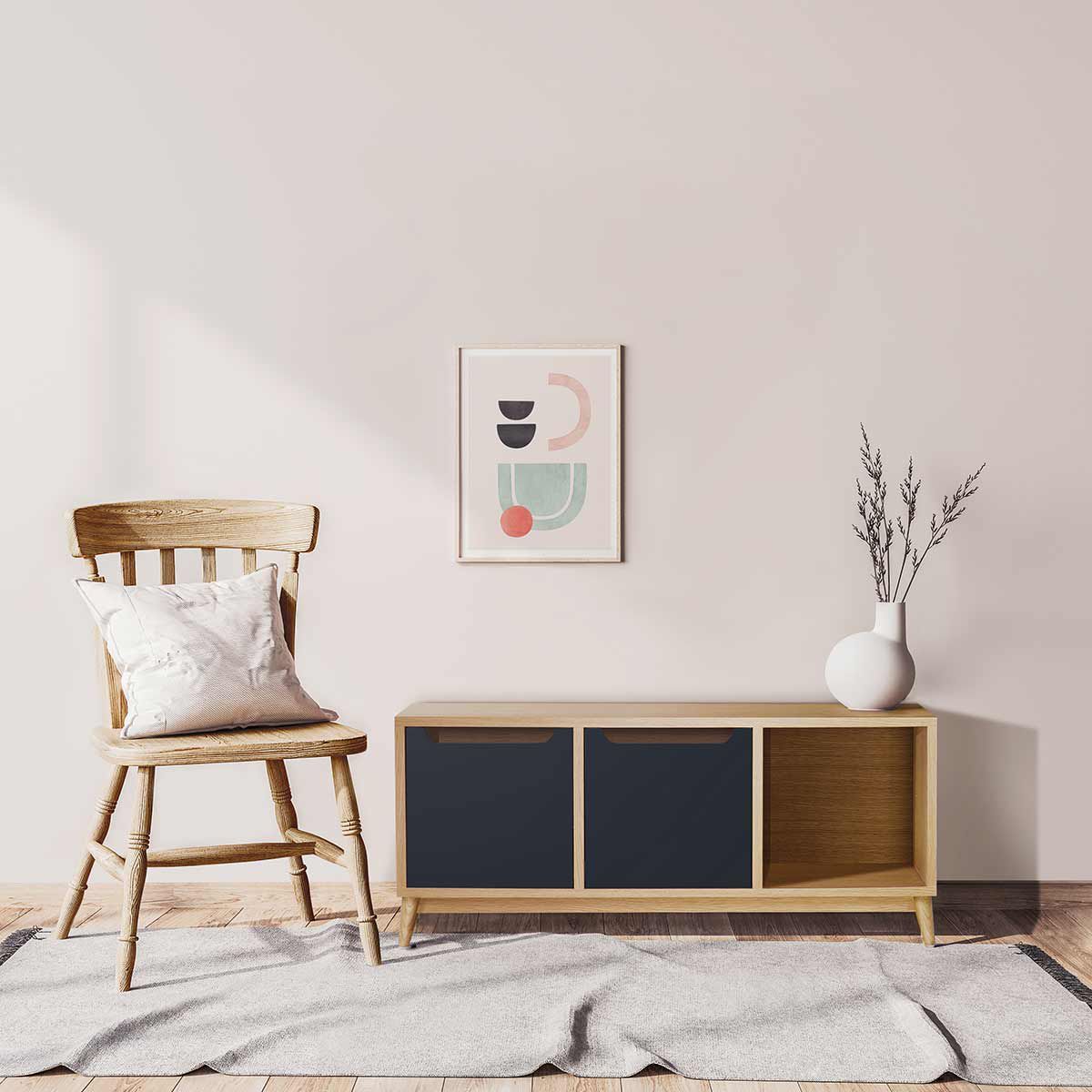 TU MESITA - Aparador Multiusos Kimy color DunaNegro 2 puertas TU MESITA