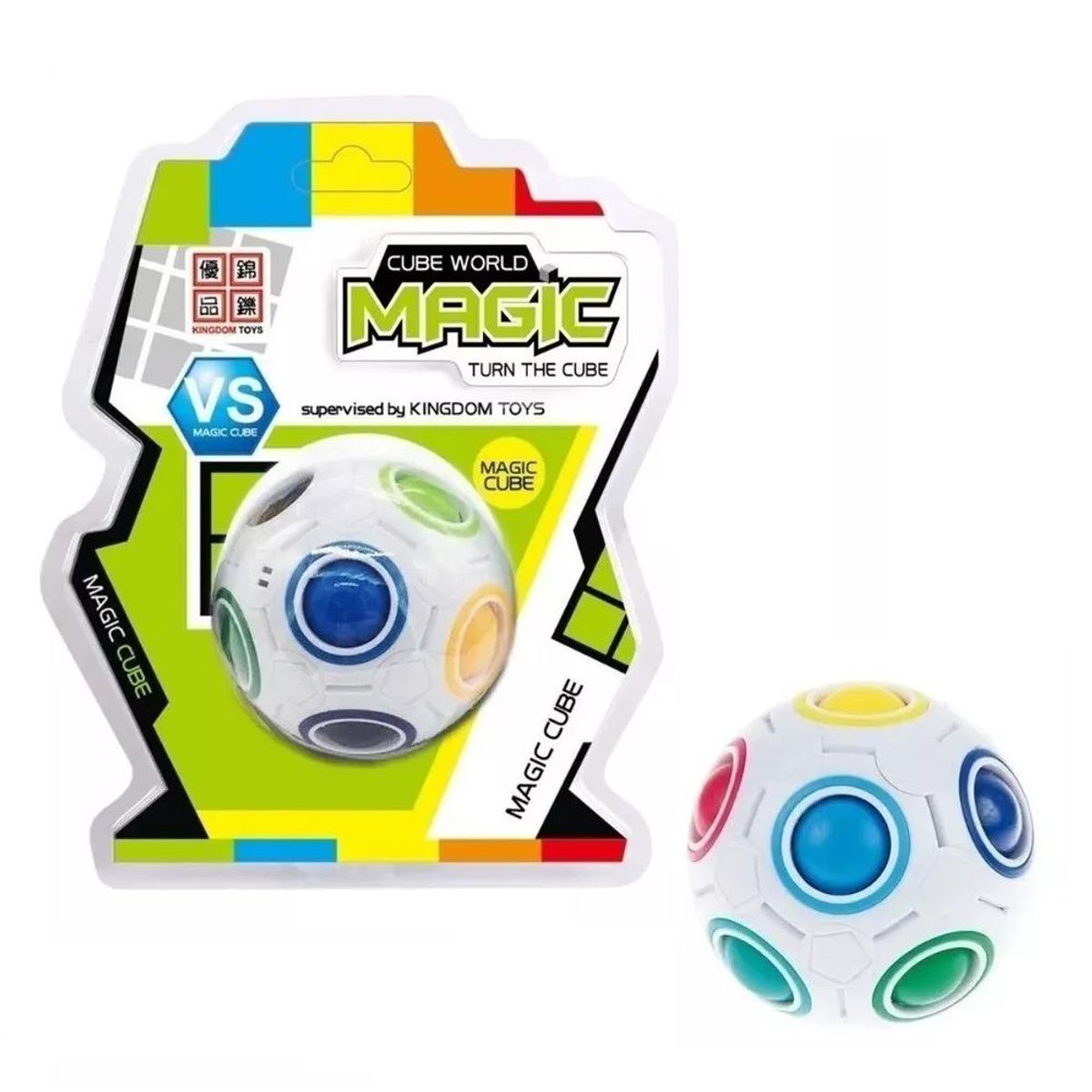 GENERICO - Cubo Pelota Mágica Puzzle Antiestrés de Colores