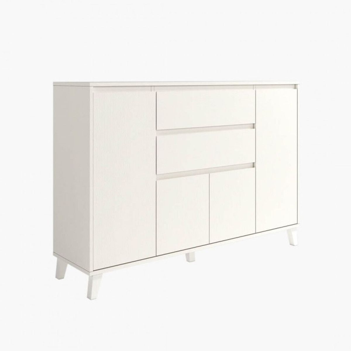 TU MESITA - Aparador Funcional Salvador 4 puertas 2 cajones TU MESITA color Blanco