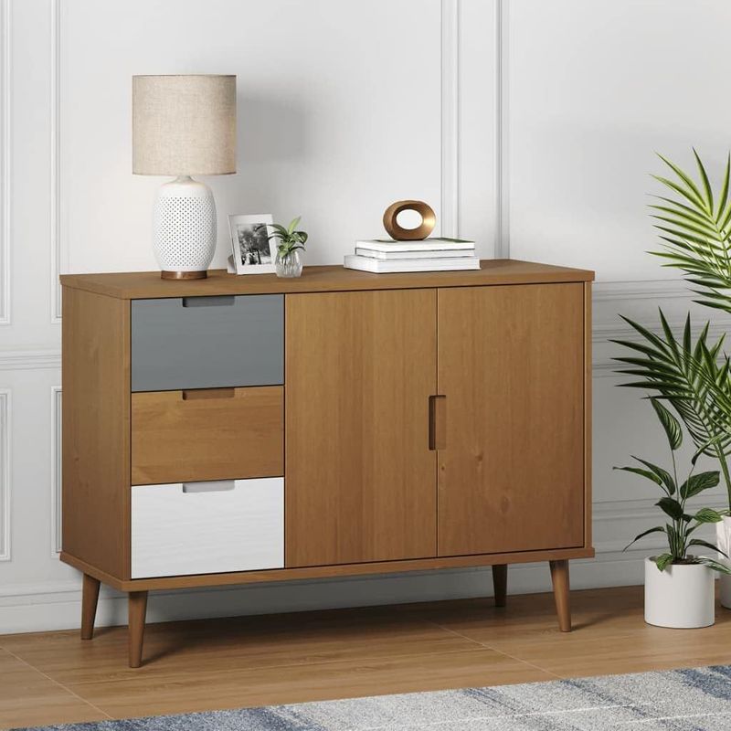 TU MESITA - Aparador para Vajilla Natalia color Marrón TU MESITA