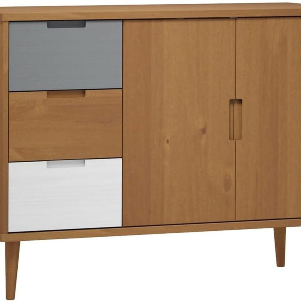 TU MESITA - Aparador Minimalista 3 cajones 2 puertas Balboa Multicolor TU MESITA