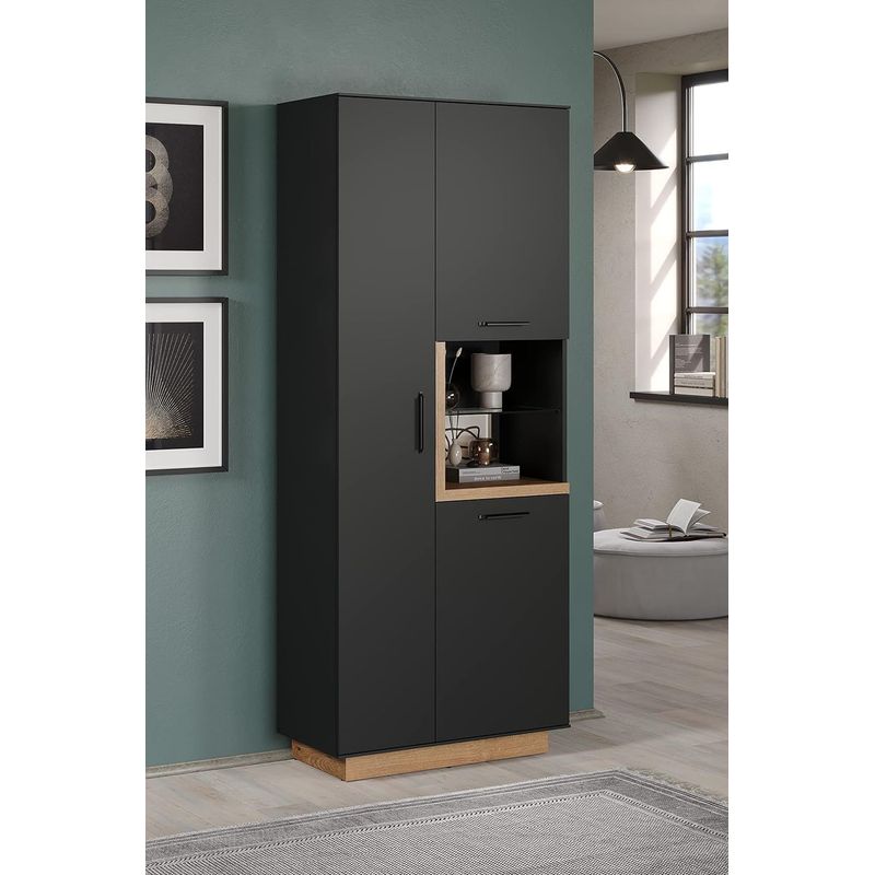 TU MESITA - Vitrina Moderna Merlina color Negro TU MESITA