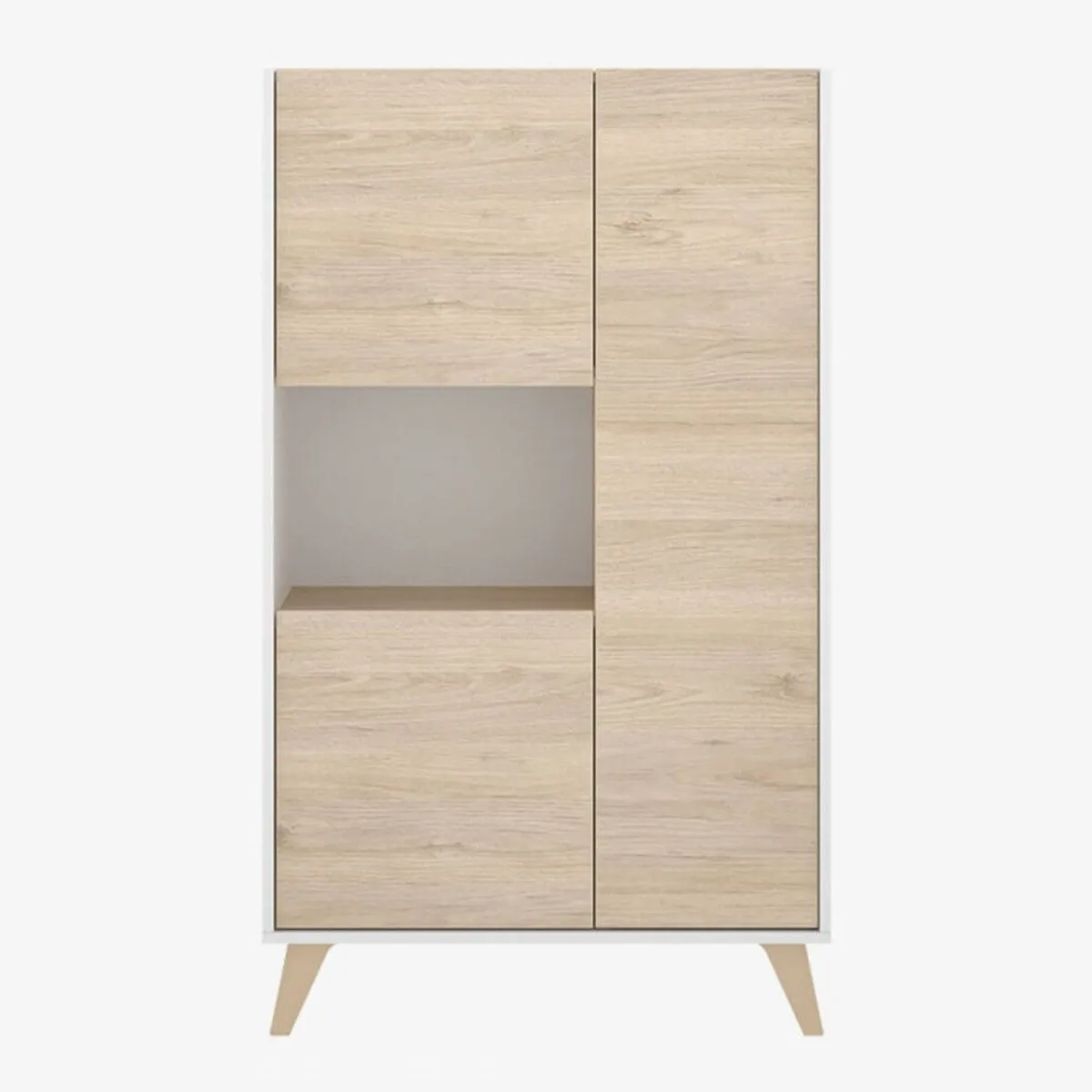 TU MESITA - Vitrina Moderna 3 puertas Travis color BlancoDuna TU MESITA