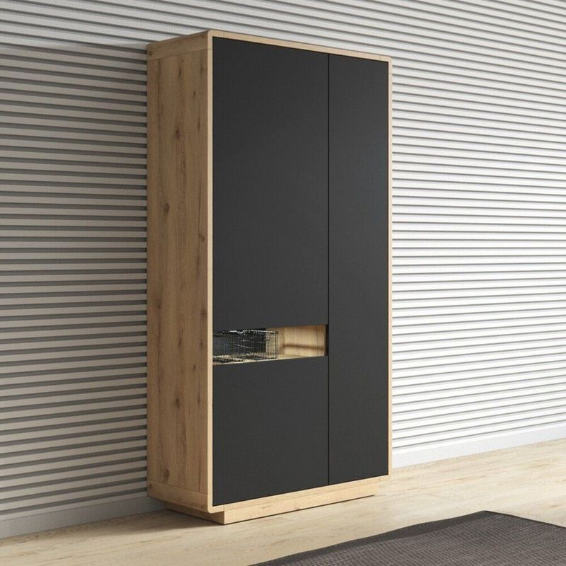 TU MESITA - Vitrina Contemporánea Zeppelin 3 puertas TU MESITA color NegroDuna