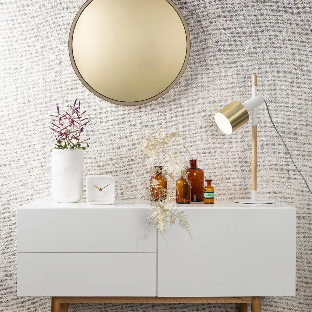 TU MESITA - Recibidor Práctico Royal color Blanco TU MESITA