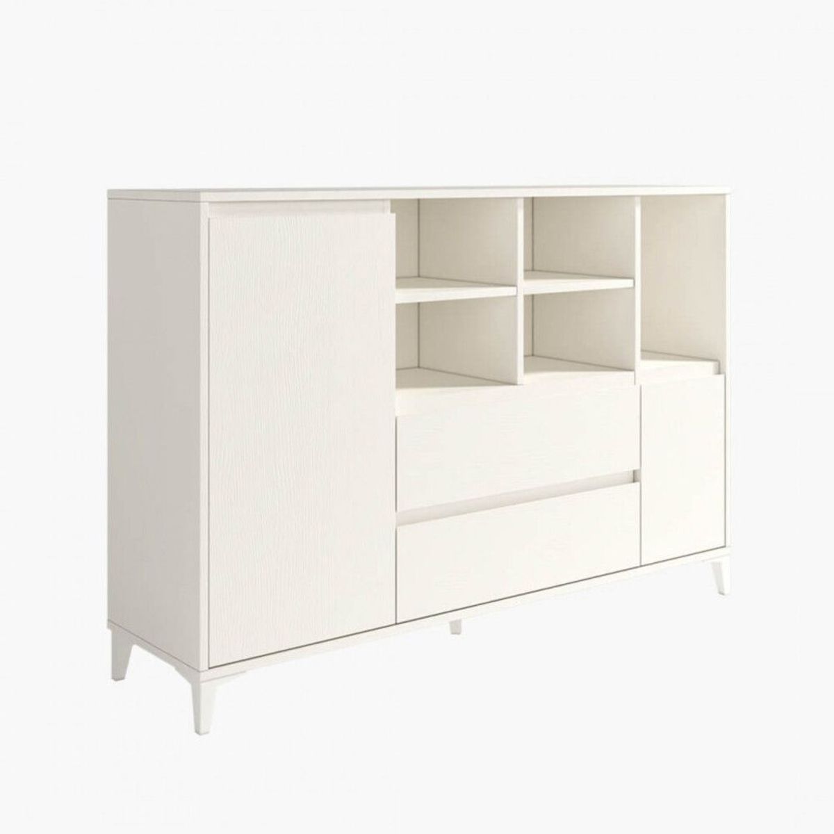 TU MESITA - Aparador Moderno Chiara 2 puertas 2 cajones TU MESITA color Blanco