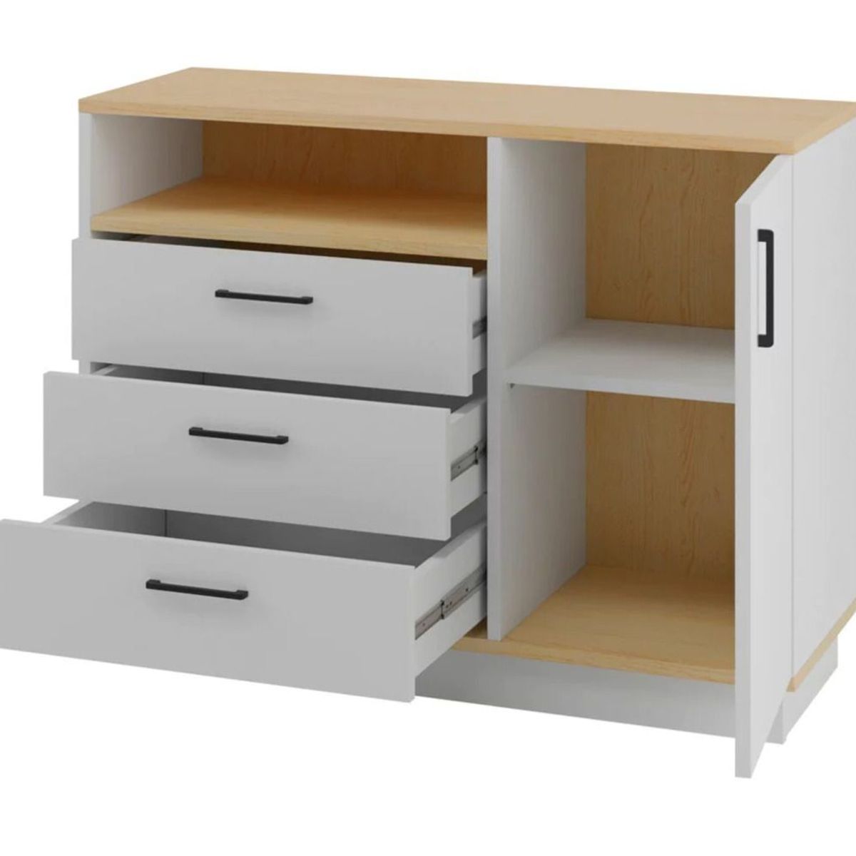 TU MESITA - Recibidor Moderno Rosaura 3 cajones 1 puerta TU MESITA