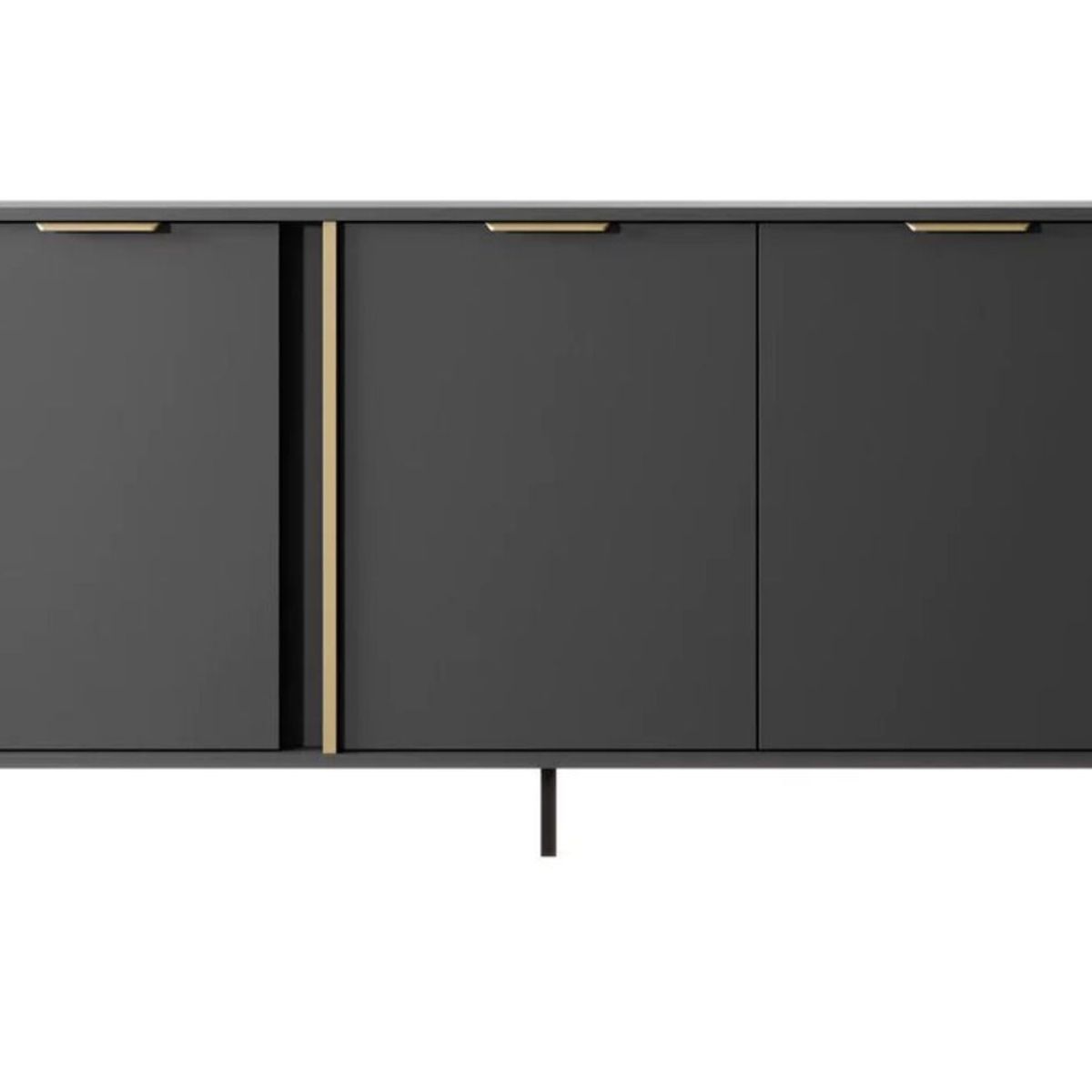 TU MESITA - Aparador Moderno Ballarta 3 puertas color Negro TU MESITA