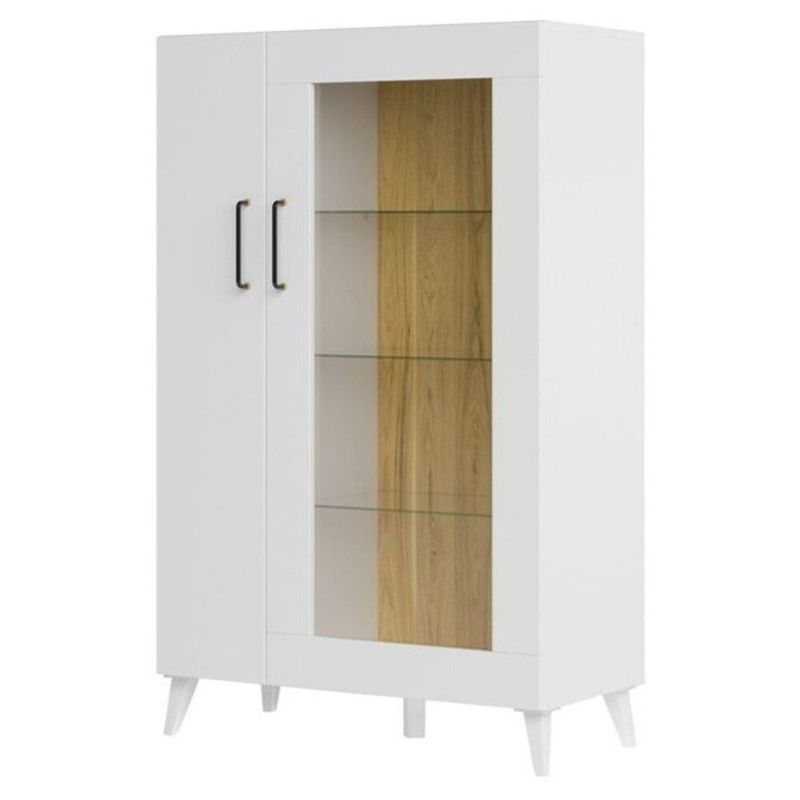 TU MESITA - Vitrinia Clásica Leyla 2 puertas color Blanco TU MESITA