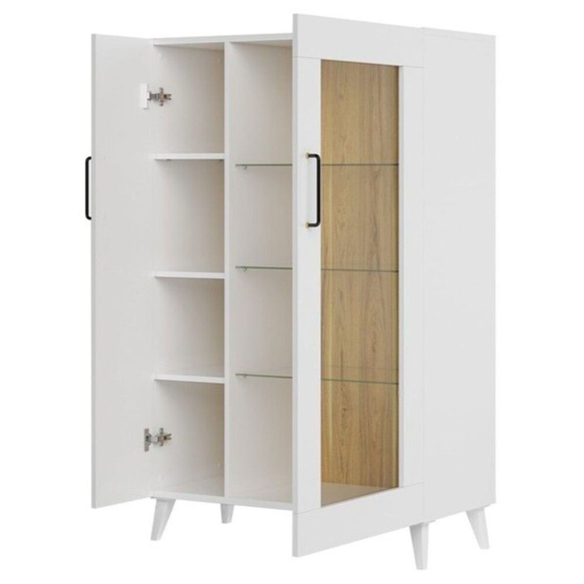 TU MESITA - Vitrinia Clásica Leyla 2 puertas color Blanco TU MESITA