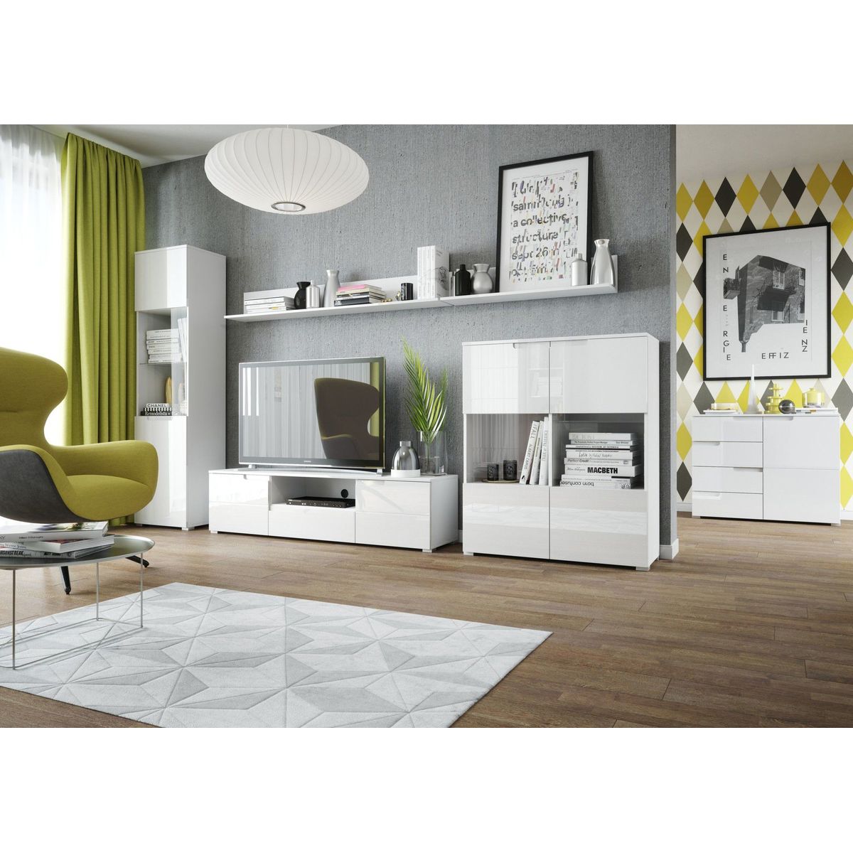 TU MESITA - Vitrina Clásica Regina color Blanco 2 puertas TU MESITA