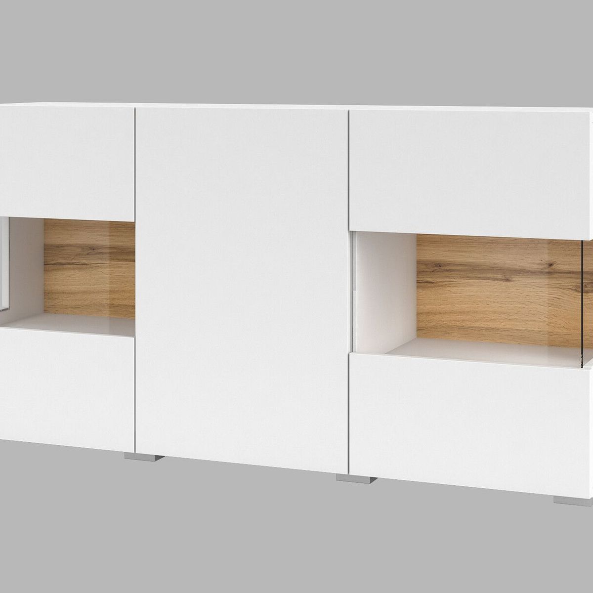 TU MESITA - Aparador Moderno Karito color Blanco TU MESITA 3 puertas