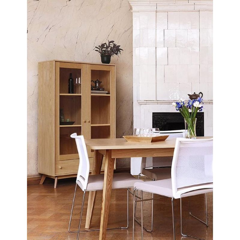 TU MESITA - Vitrina Vintage Michel 2 puertas 1 cajón TU MESITA