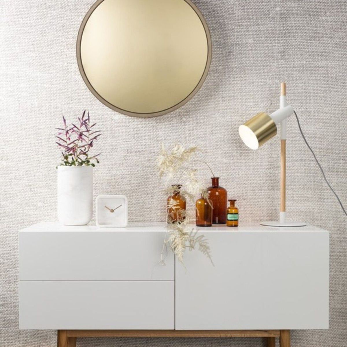 TU MESITA - Aparador Multiusos Pilar color BlancoDuna TU MESITA