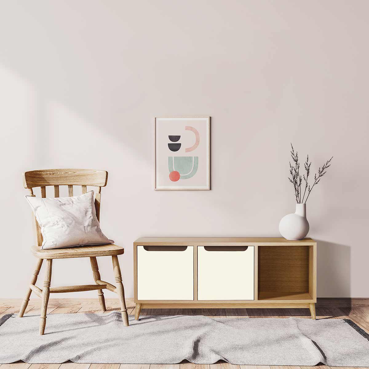TU MESITA - Aparador Multiusos Kimy color DunaBlanco 2 puertas TU MESITA