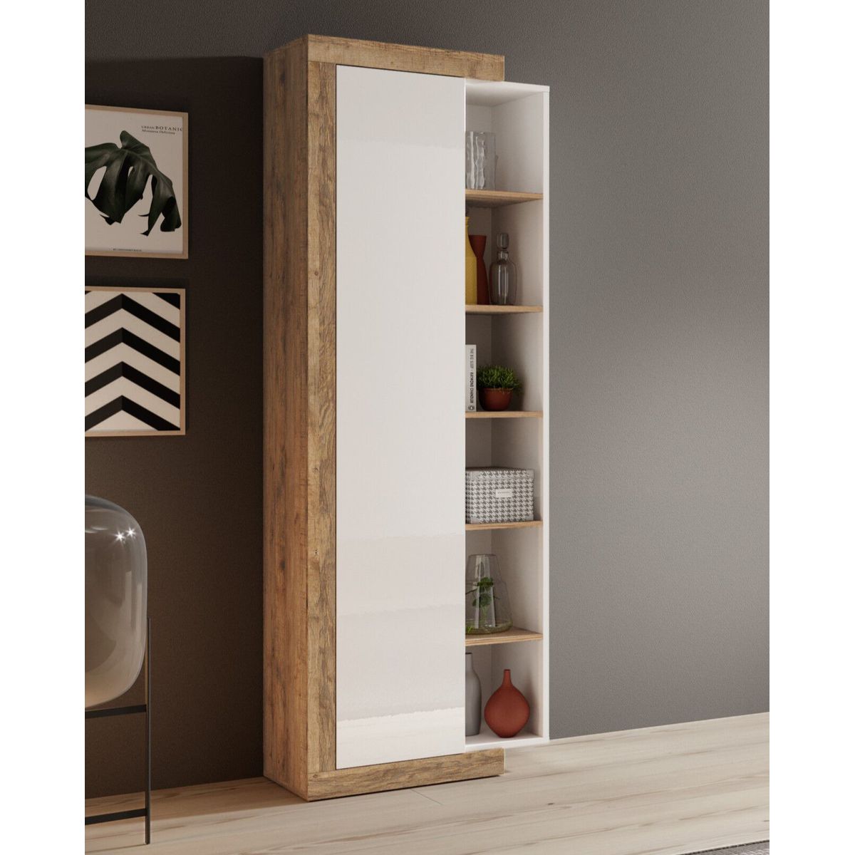TU MESITA - Vitrina Minimalista Sahara color BlancoDuna TU MESITA