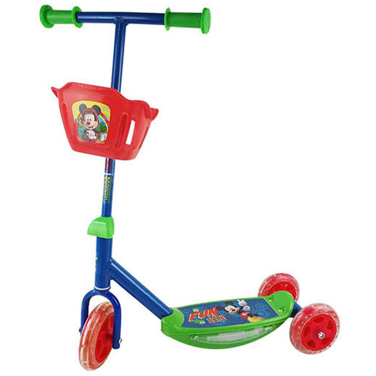 MARVEST - Scooter Mickey Mouse 3 Ruedas con Canasto