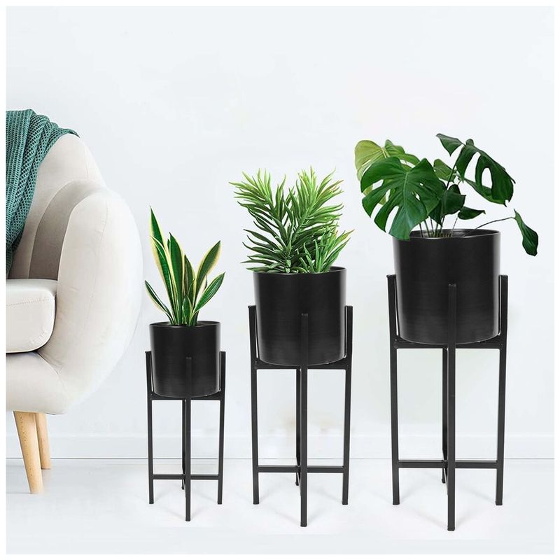 VENTITAS HOME - Set 3 Macetas Palmer Ventitas Home Negro