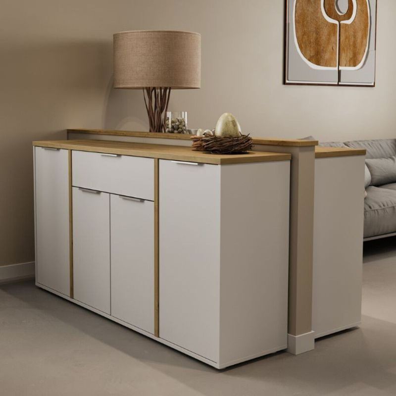 TU MESITA - Aparador Multiusos 4 puertas 1 cajones Sayuri BlancoDuna TU MESITA