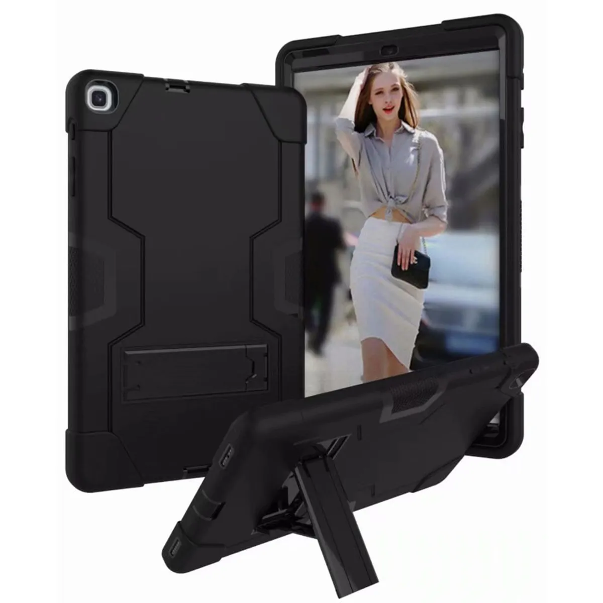 GENERICO - Funda para Lenovo Tab P11 Pro 115 Armor Híbrida Negra Resistente