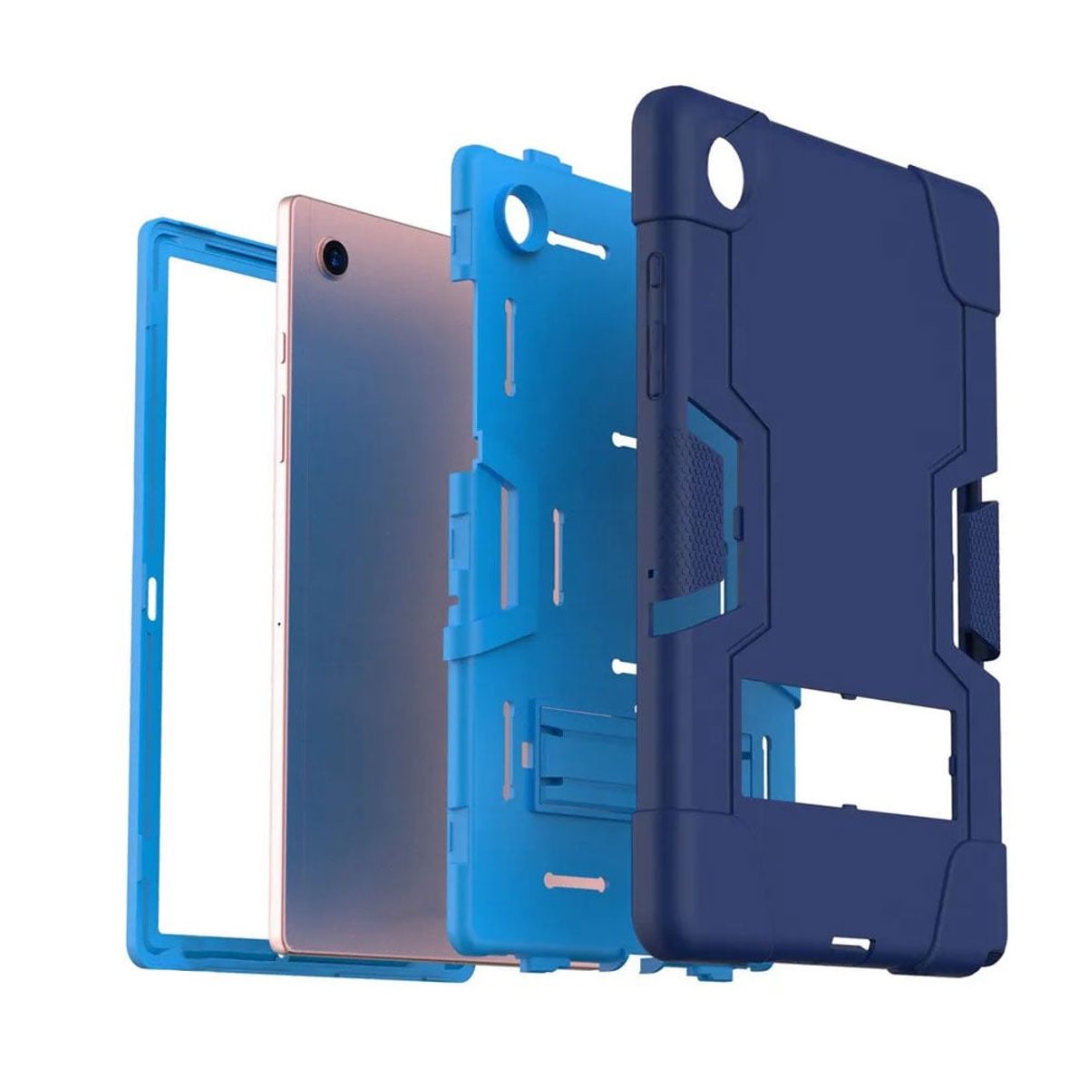 GENERICO - Funda para Lenovo Tab M10 2da Gen 101 Armor Híbrida Azul Resistente