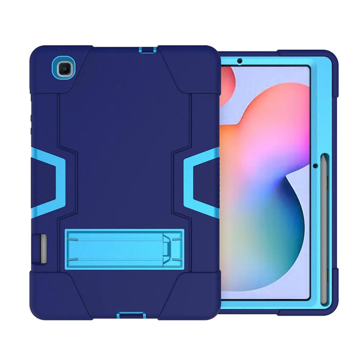 GENERICO - Funda para Samsung Tab A 8 Armor Híbrida Resistente Azul Resistente