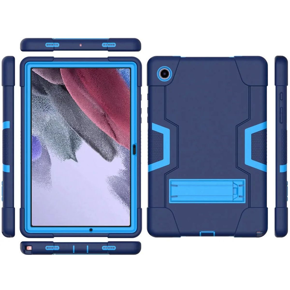 GENERICO - Funda para Samsung Tab A 8 Armor Híbrida Resistente Azul Resistente