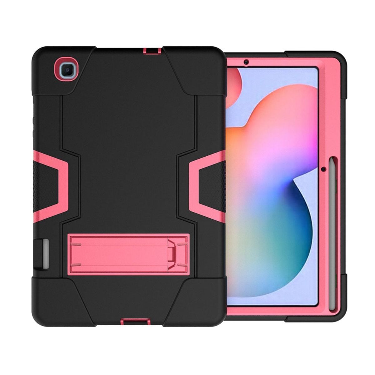 GENERICO - Funda para Samsung Tab A 8 Armor Híbrida Resistente Fucsia Resistente