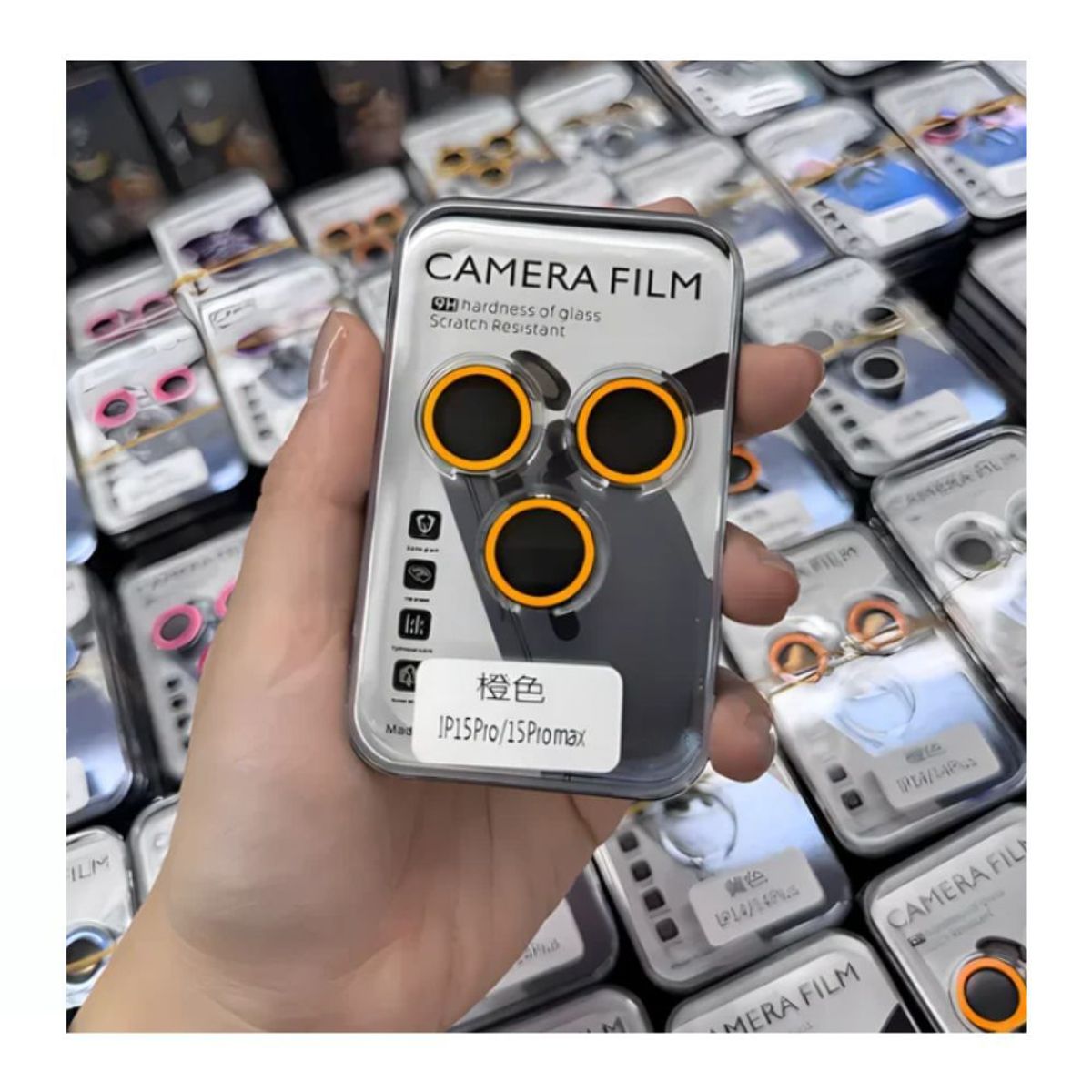 GENERICO - Mica Protectora De Cámara Generico Samsung S24 Ultra - Anaranjado