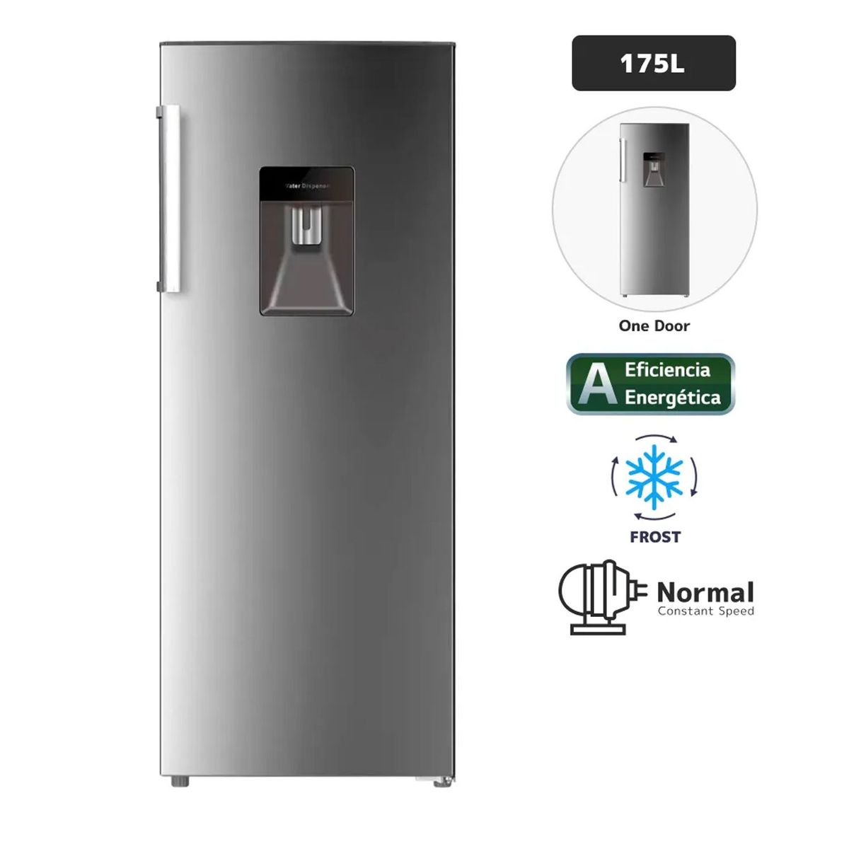 BLACKLINE - Refrigerador BLACKLINE 175L Frost 1PD Inox