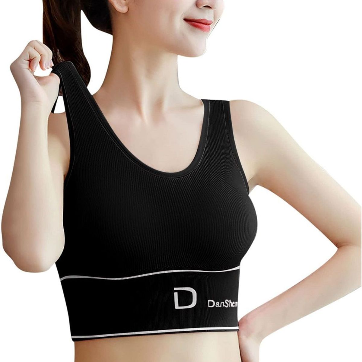 GENERICO - Top deportivo para mujer sujetador sexi de yoga en forma U