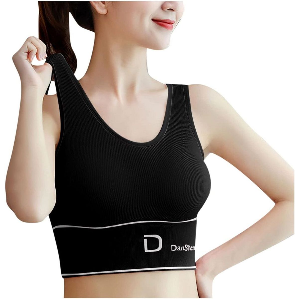 GENERICO - Top deportivo para mujer sujetador sexi de yoga en forma U